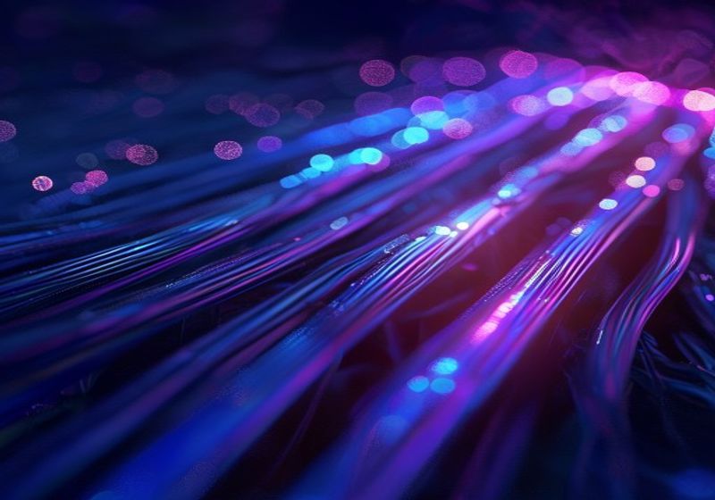 Fibre optic lines in a data centre
